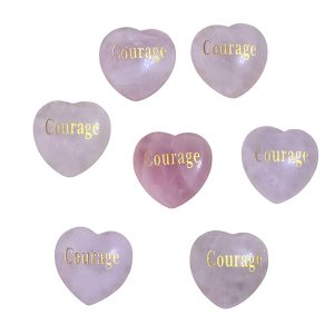 Dream Rose Quartz Heart - Courage