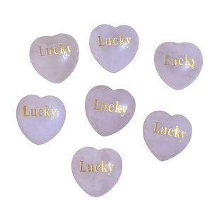 Dream Rose Quartz Heart - Lucky
